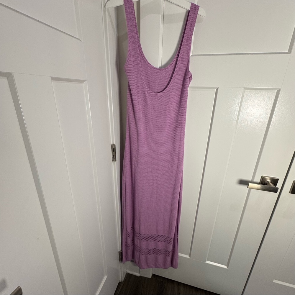 Anthropologie Seafolly Austrailia Lilac Terrain Beach Cover Up Dress M NEW - Picture 3 of 6